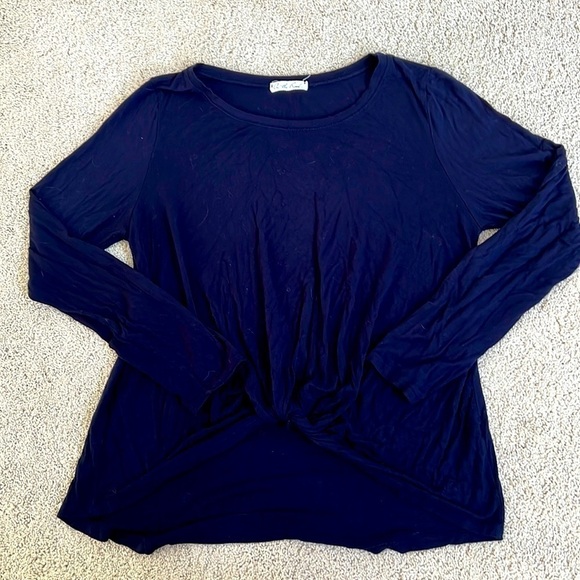 Women’s long sleeve knot front T-shirt. Size L - Picture 1 of 3